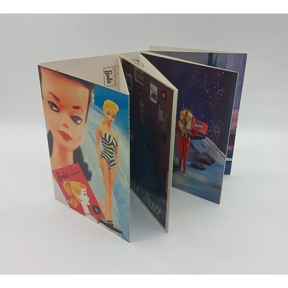 1989 Barbie Throughout History #12 Postcard Folder 9 Detachable Cards 1959-89